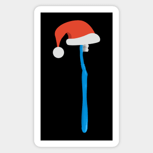 Toothbrush wearing Santa cap! | Merry Christmas | Santa Claus Sticker